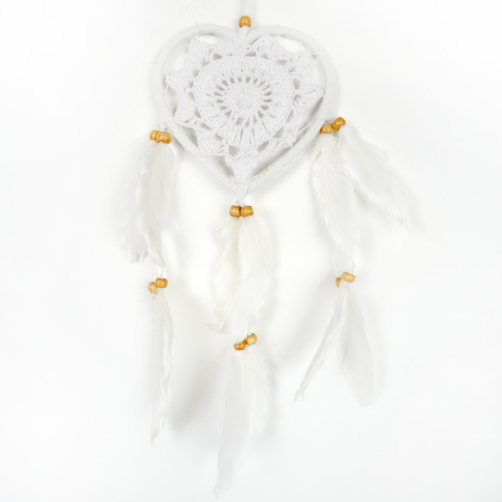 Drømmefanger Hjerte Heklet