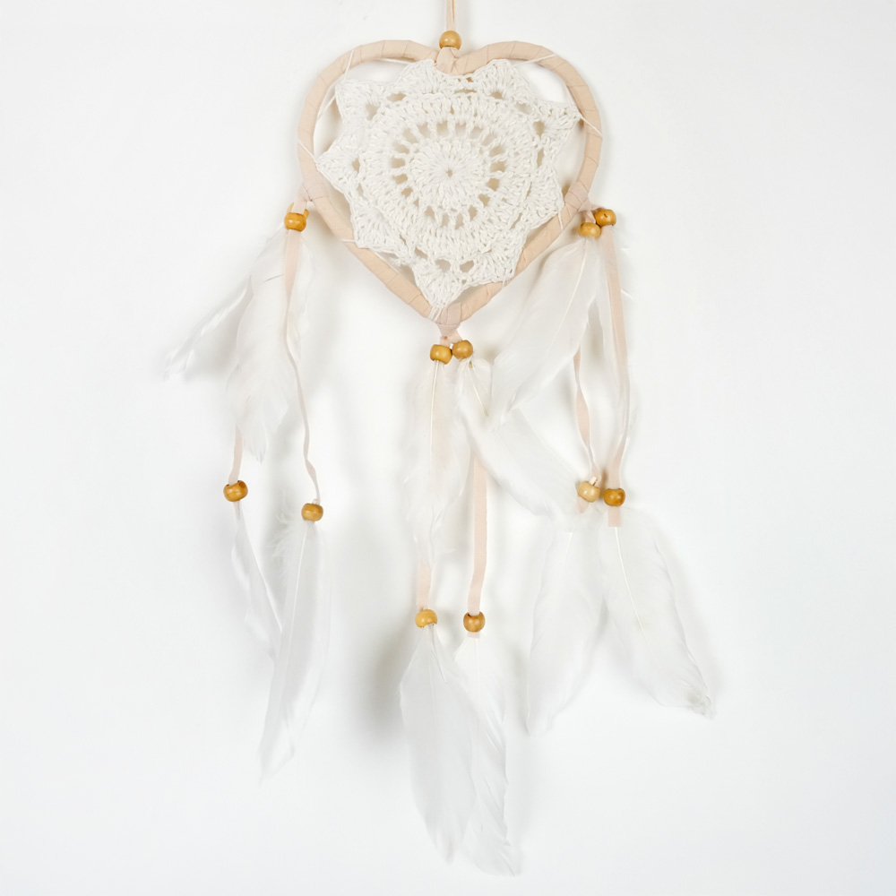 Drømmefanger Hjerte Heklet