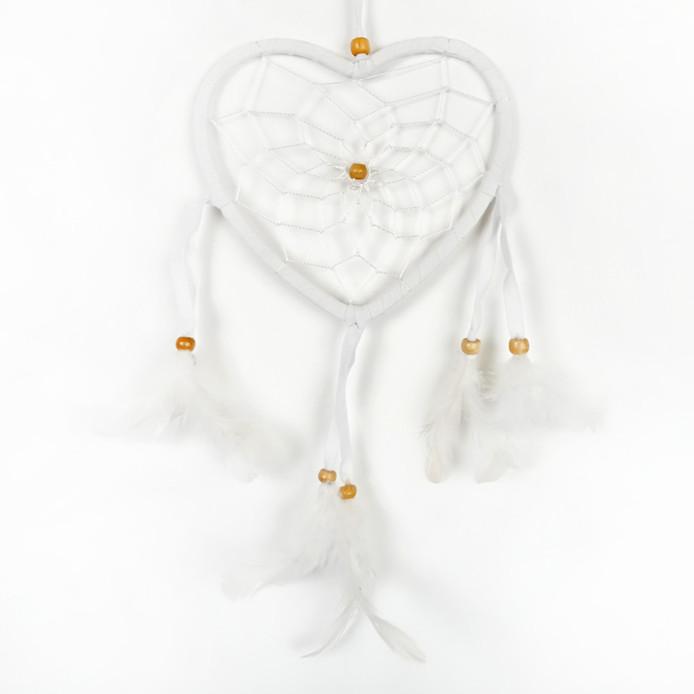 Drømmefanger Hjerte Hvit
