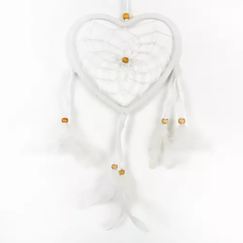 Drömfångare Hjärta Vit