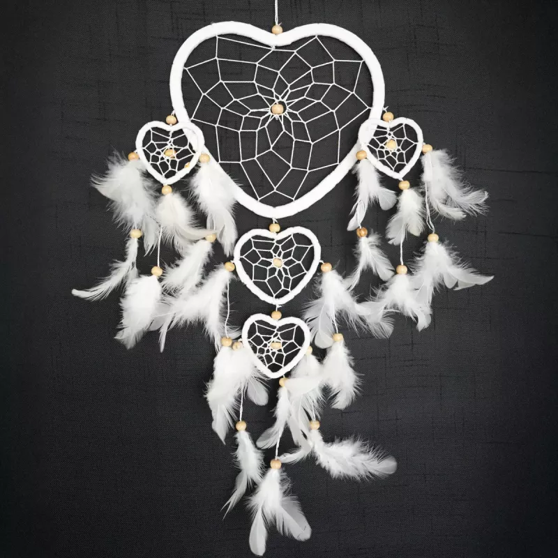 Drömfångare Hjärta Vit