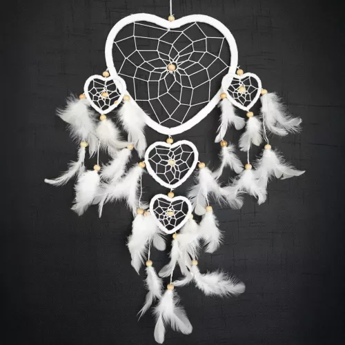 Drömfångare Hjärta Vit