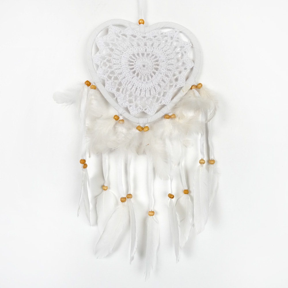 Drømmefanger Hjerte Heklet