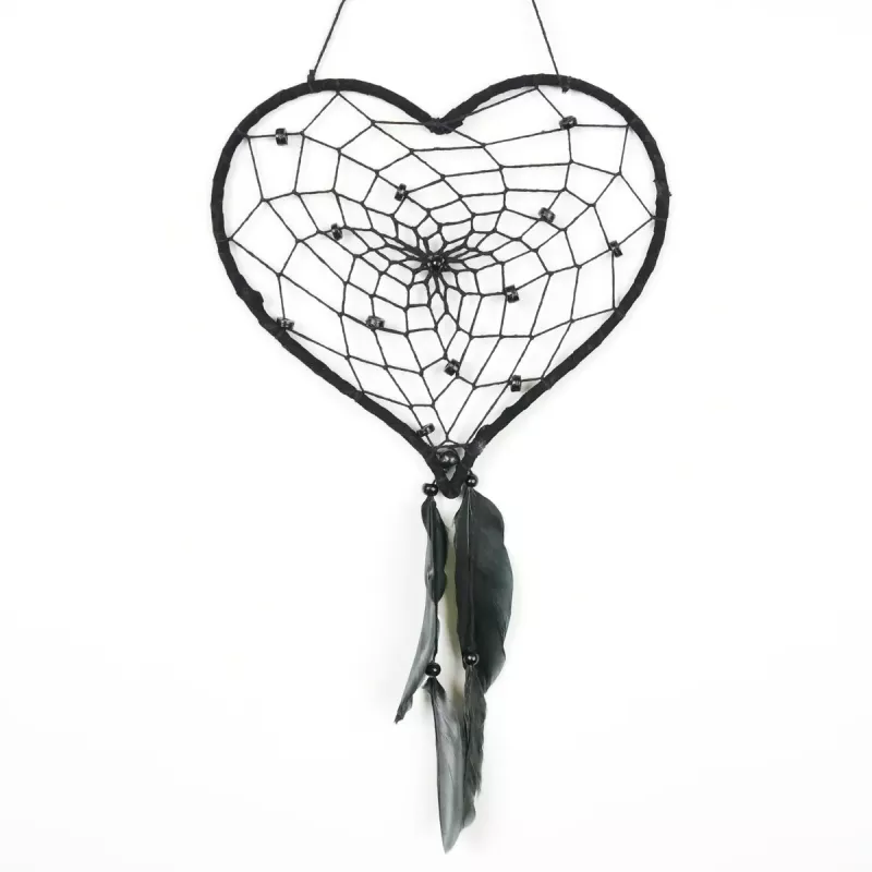 Drömfångare Hjärta Svart