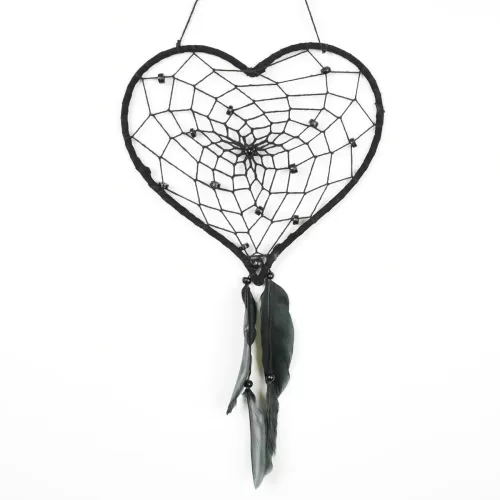 Drömfångare Hjärta Svart