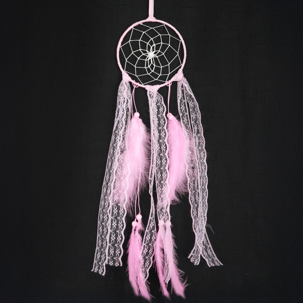 Drømmefanger Blondebånd Rosa