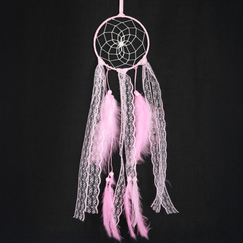 Drømmefanger Blondebånd Rosa