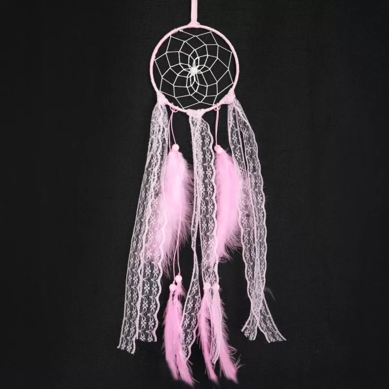 Drömfångare Spets Rosa