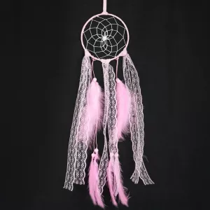 Drömfångare Spets Rosa