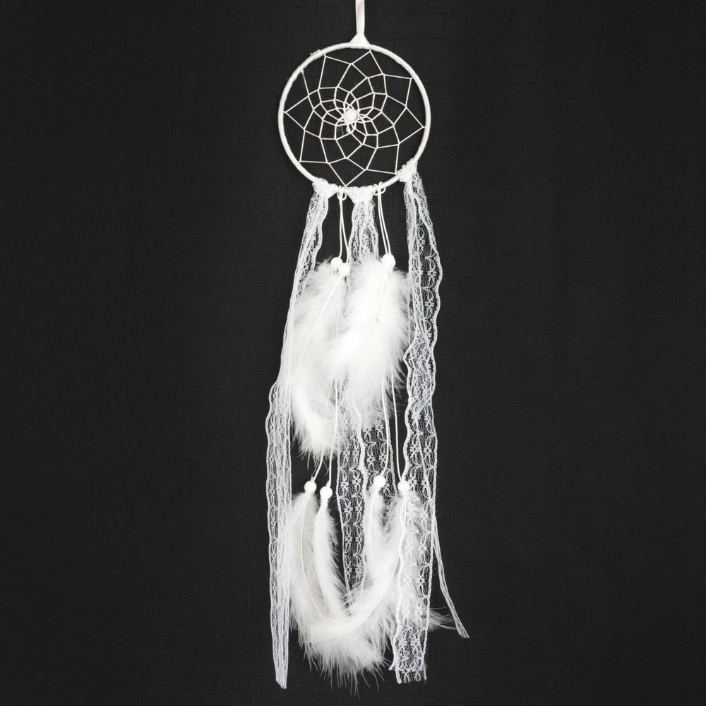 Drømmefanger Blondebånd Hvit