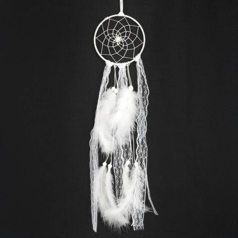 Drømmefanger Blondebånd Hvit