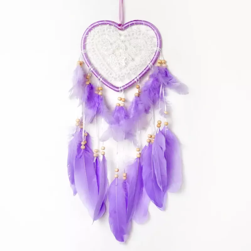 Drömfångare Hjärta Lila