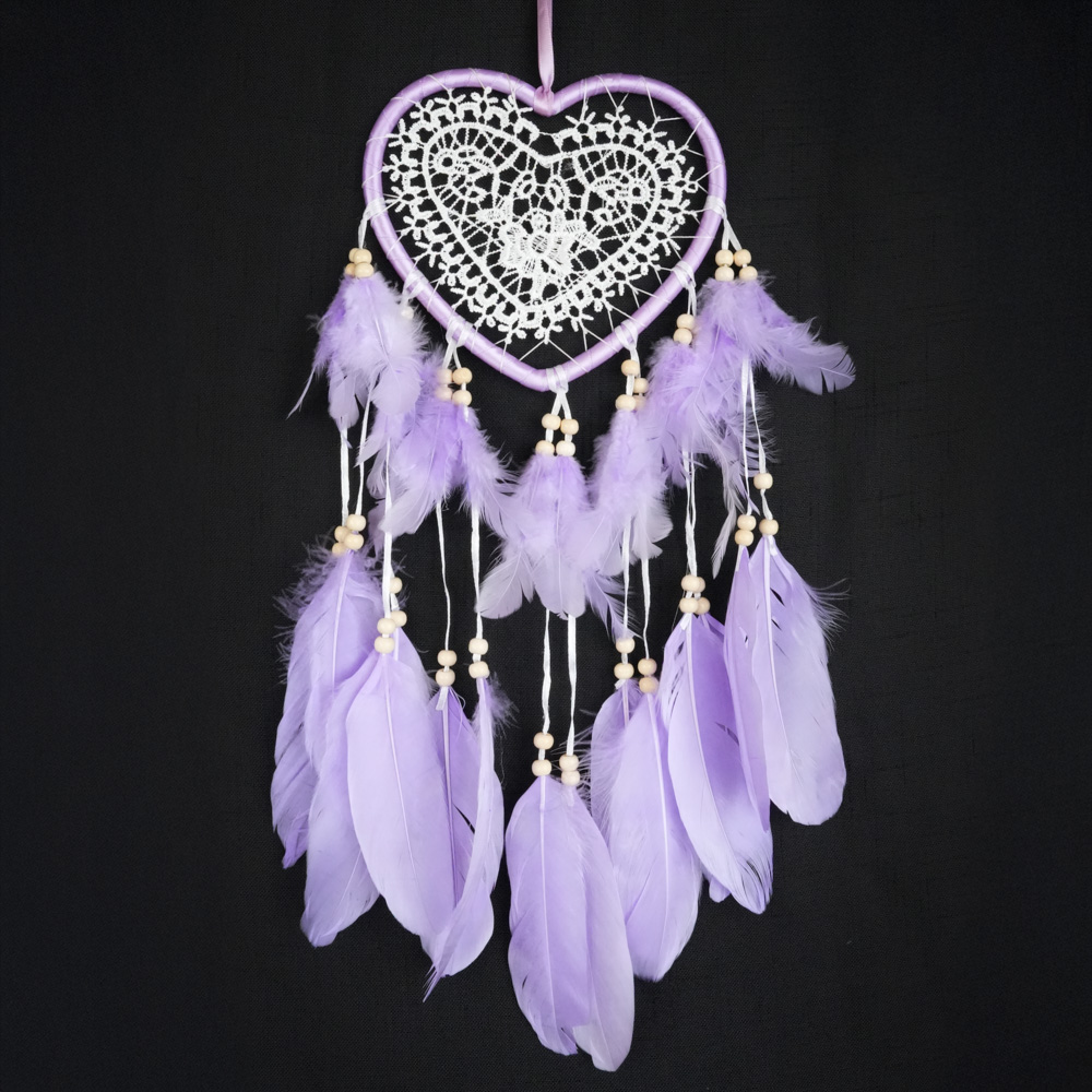 Drømmefanger Hjerte Lilla