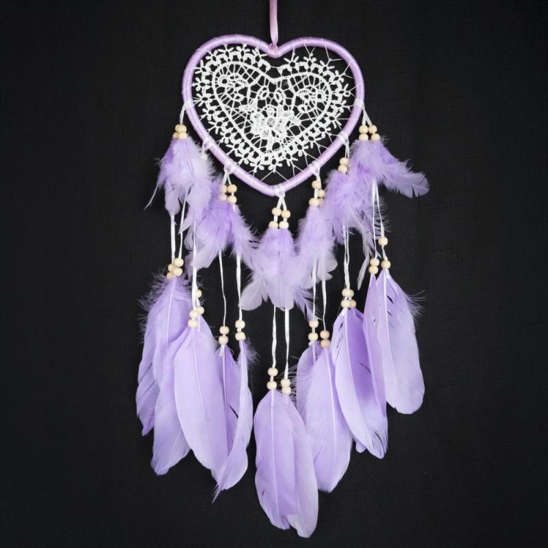 Drømmefanger Hjerte Lilla