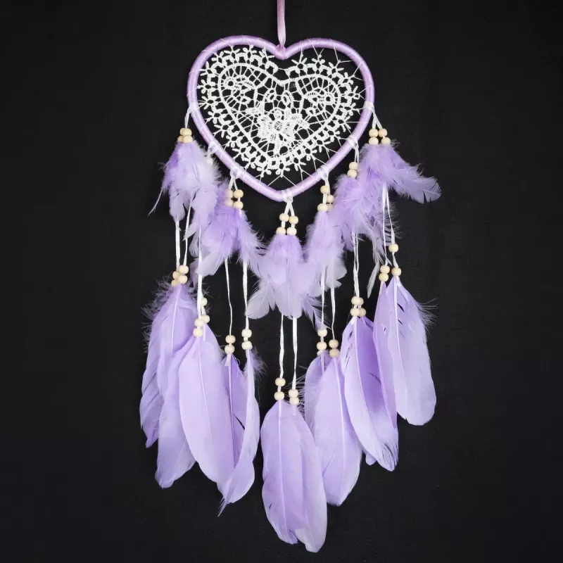 Drömfångare Hjärta Lila