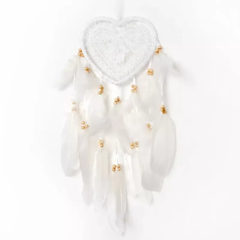 Drömfångare Hjärta Vit