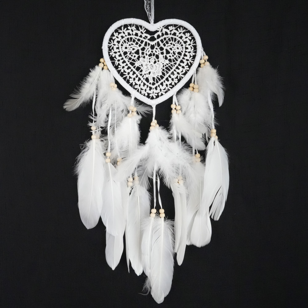 Drømmefanger Hjerte Hvit