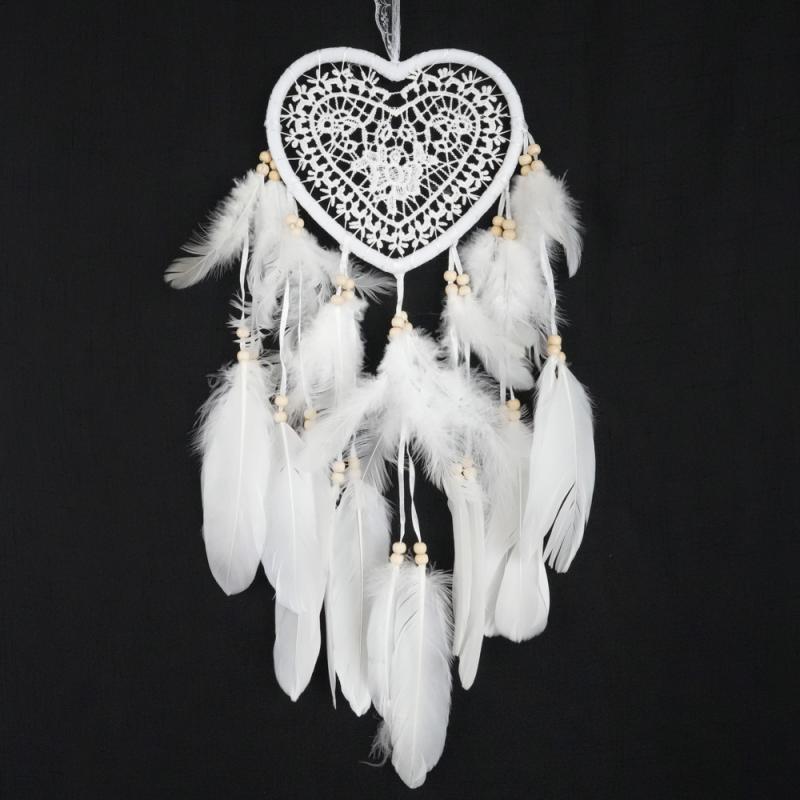 Drømmefanger Hjerte Hvit