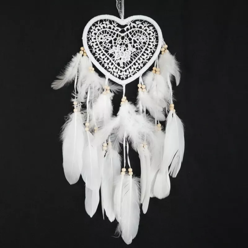 Drömfångare Hjärta Vit