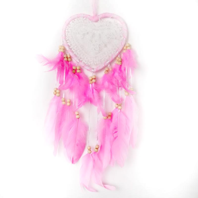 Drømmefanger Hjerte Rosa