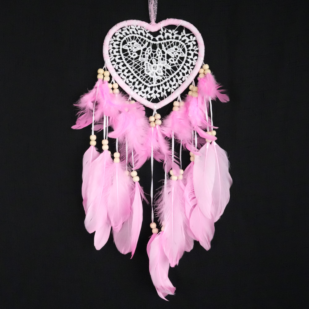 Drømmefanger Hjerte Rosa