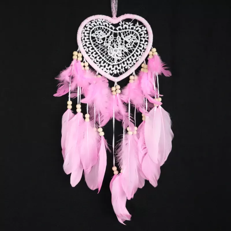 Drömfångare Hjärta Rosa
