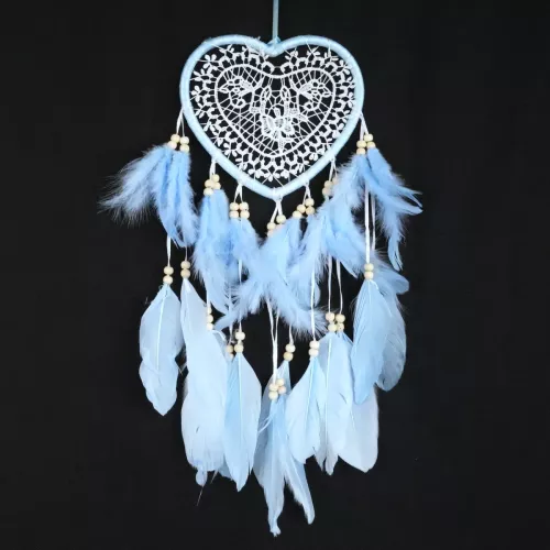 Drömfångare Hjärta Blå