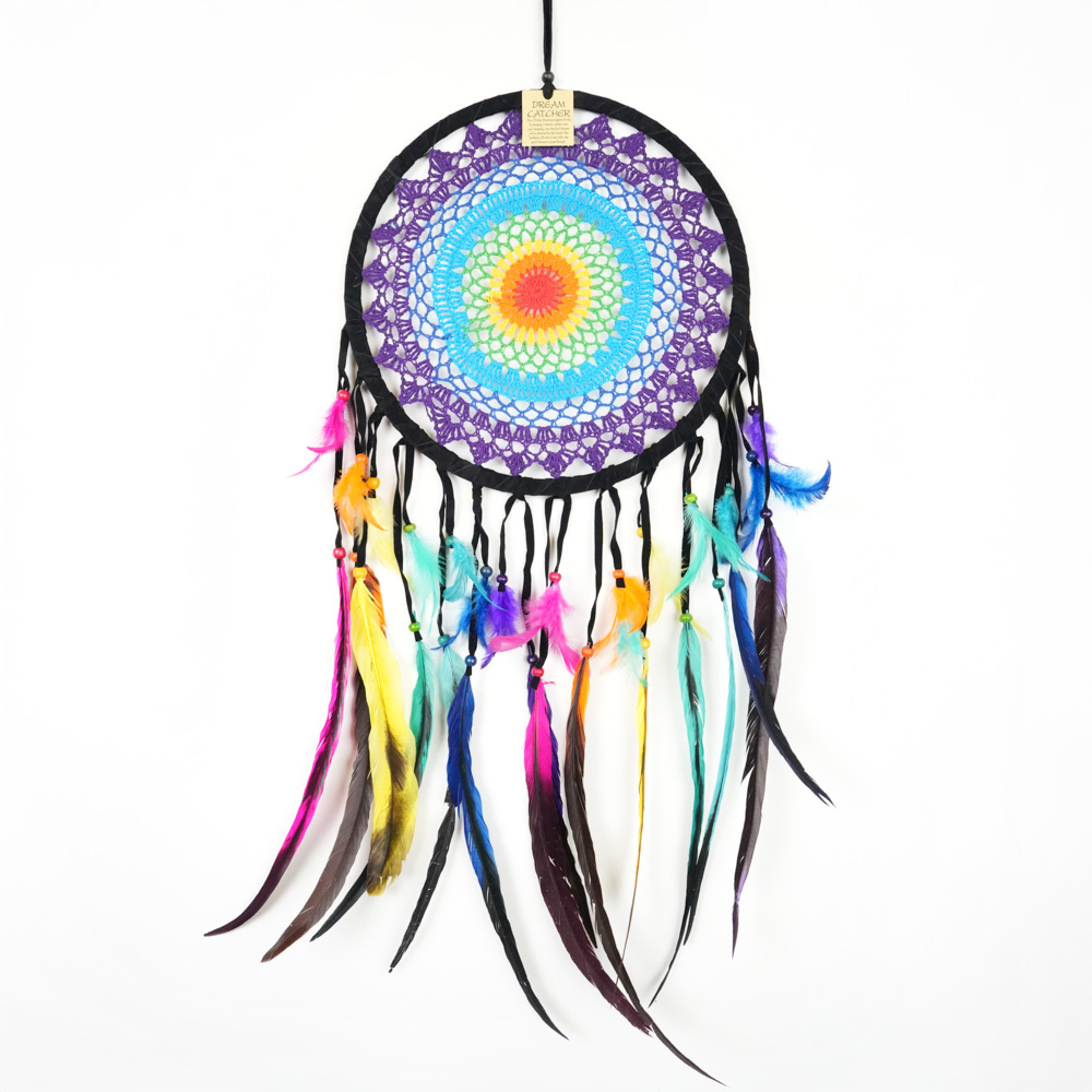 Drömfångare Regnbåge Svart