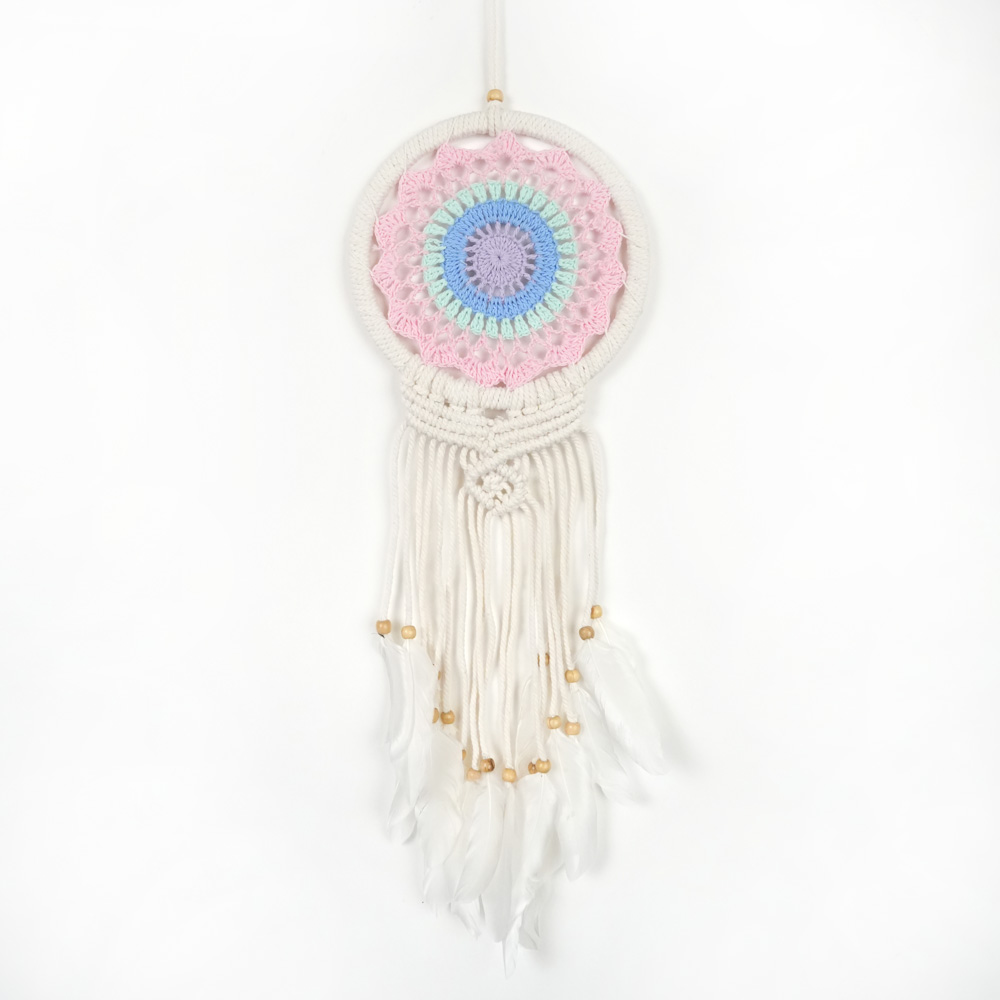 Drømmefanger Heklet Rosa