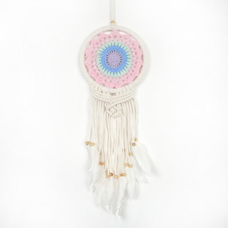 Drömfångare Virkad Rosa
