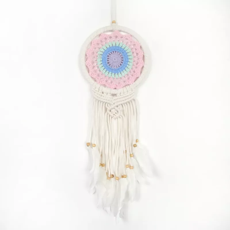 Drömfångare Virkad Rosa