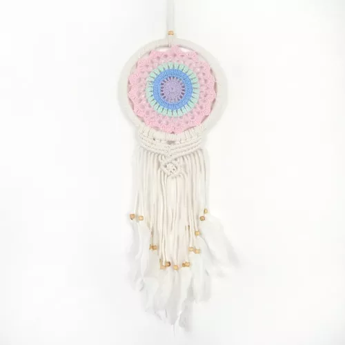 Drömfångare Virkad Rosa