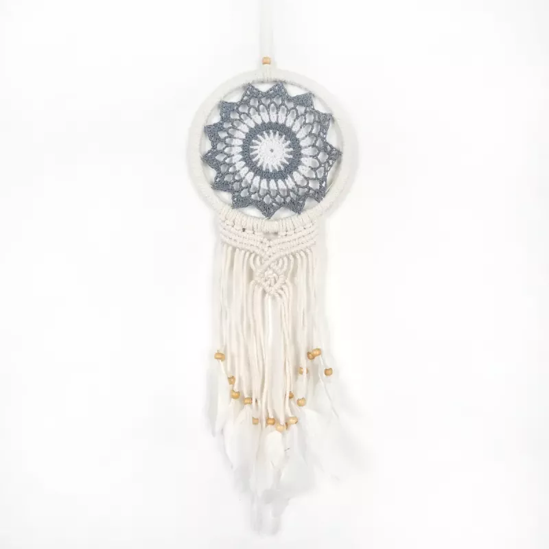 Drömfångare Virkad Grå