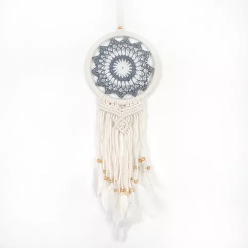Drömfångare Virkad Grå