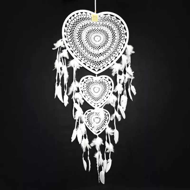 Drömfångare Virkad Hjärta XL