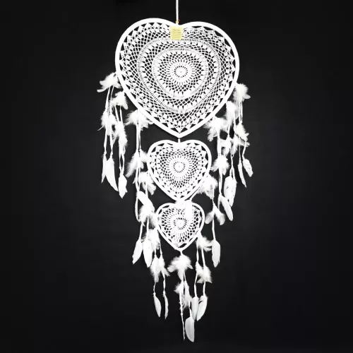 Drömfångare Virkad Hjärta XL