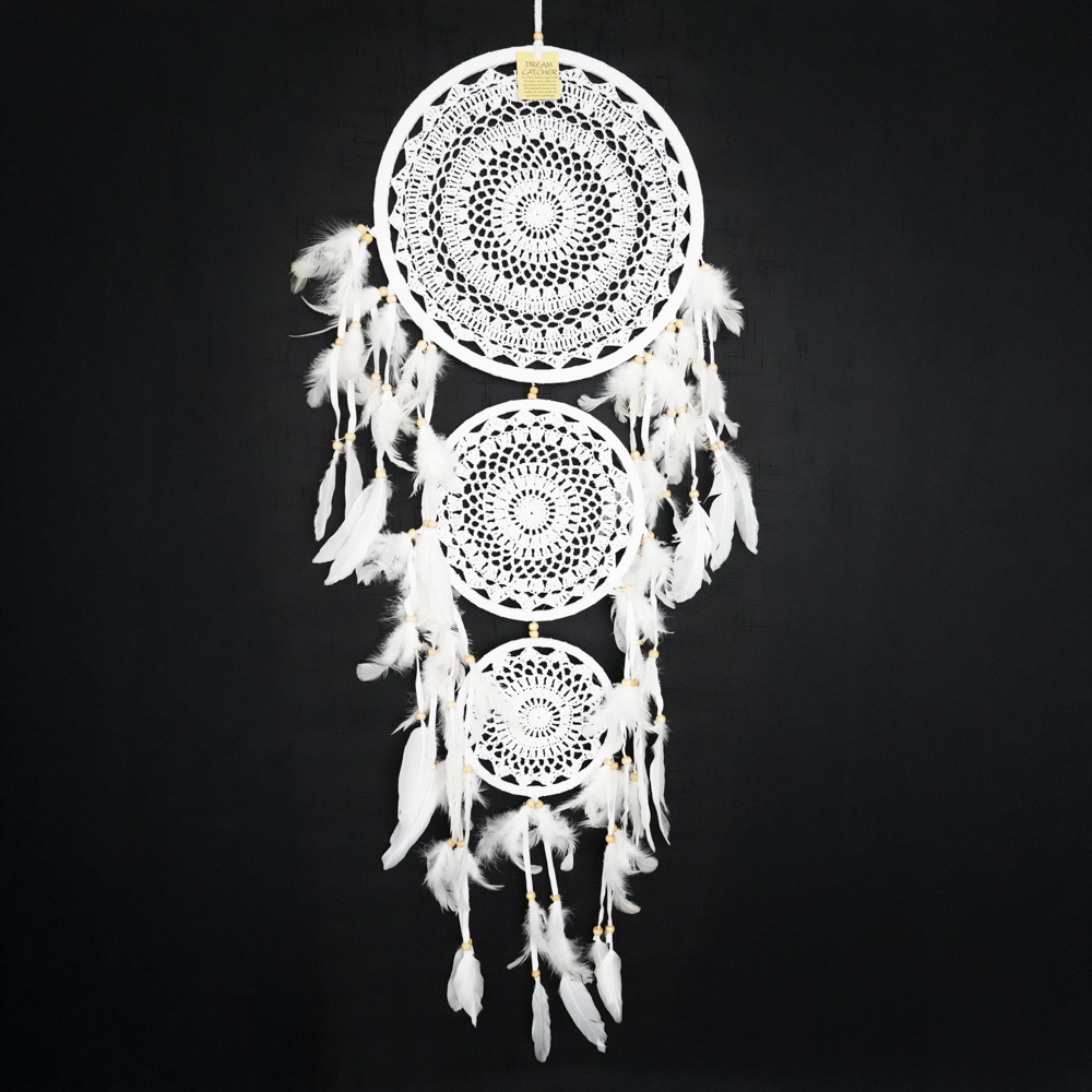 Drømmefanger Hvit 3 Ringer L