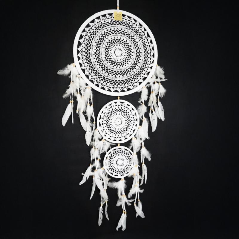 Drömfångare Vit 3 Ringar XL