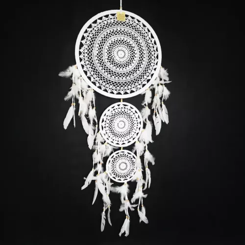 Drömfångare Vit 3 Ringar XL