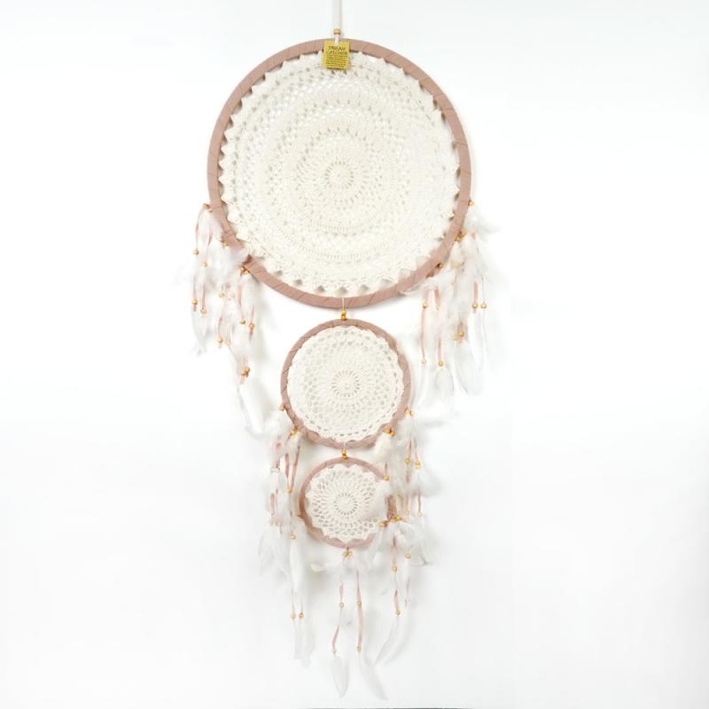 Drömfångare Beige 3 Ringar XL
