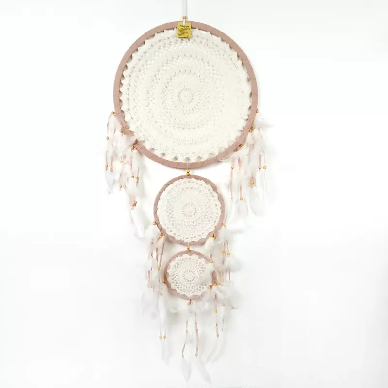 Drömfångare Beige 3 Ringar XL