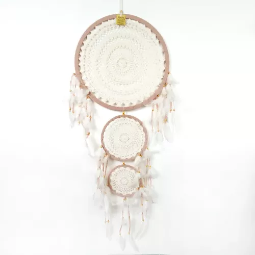 Drömfångare Beige 3 Ringar XL