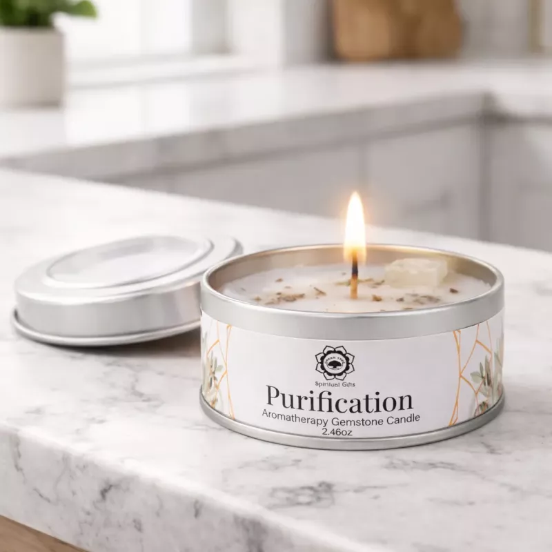 Duftlys Hvit Salvie Selenitt