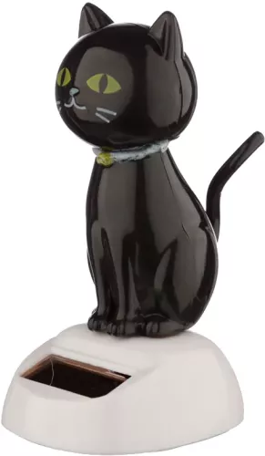 Solcellefigur Sort Katt