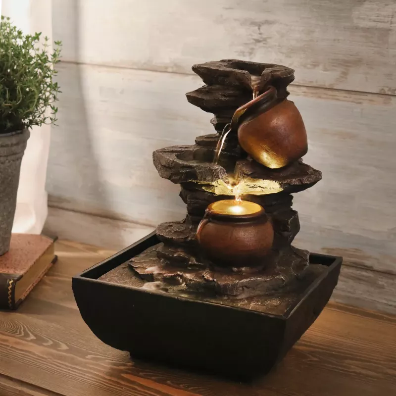 Fontene Potter LED Belysning