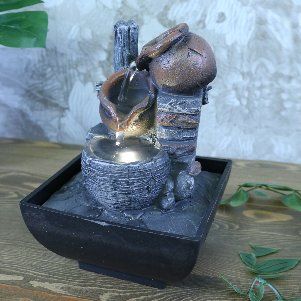 Fontene Potter LED Belysning