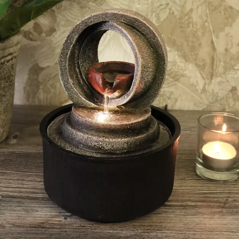 Fontene Circle Urn LED Belysning