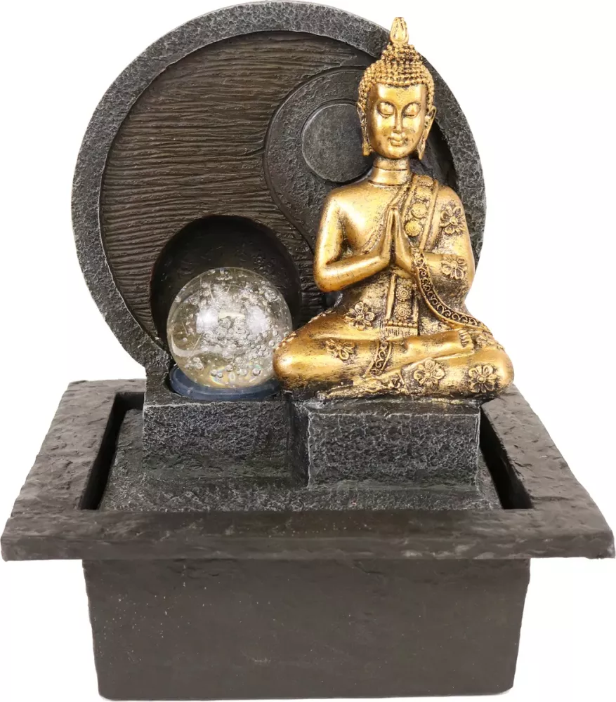 Fontene Yin Yang Buddha LED Belysning