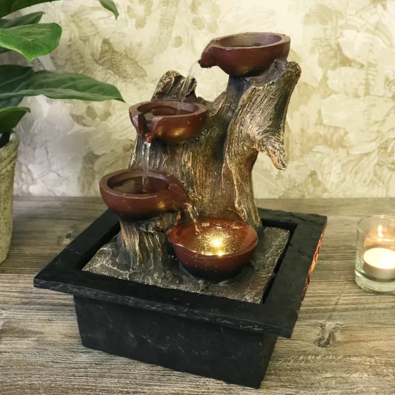 Fontene Urner Tre LED Belysning