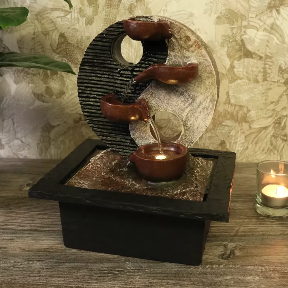 Fontene Yin Yang LED Belysning